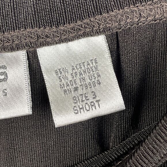 Chicos Travelers Slinky Pants (3) XL Short Black Pull On Minimalist Stretchy USA - Picture 3 of 9